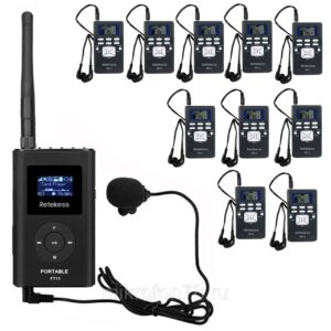 Система радиогид FM-передатчик 10 FM-приемников для гида